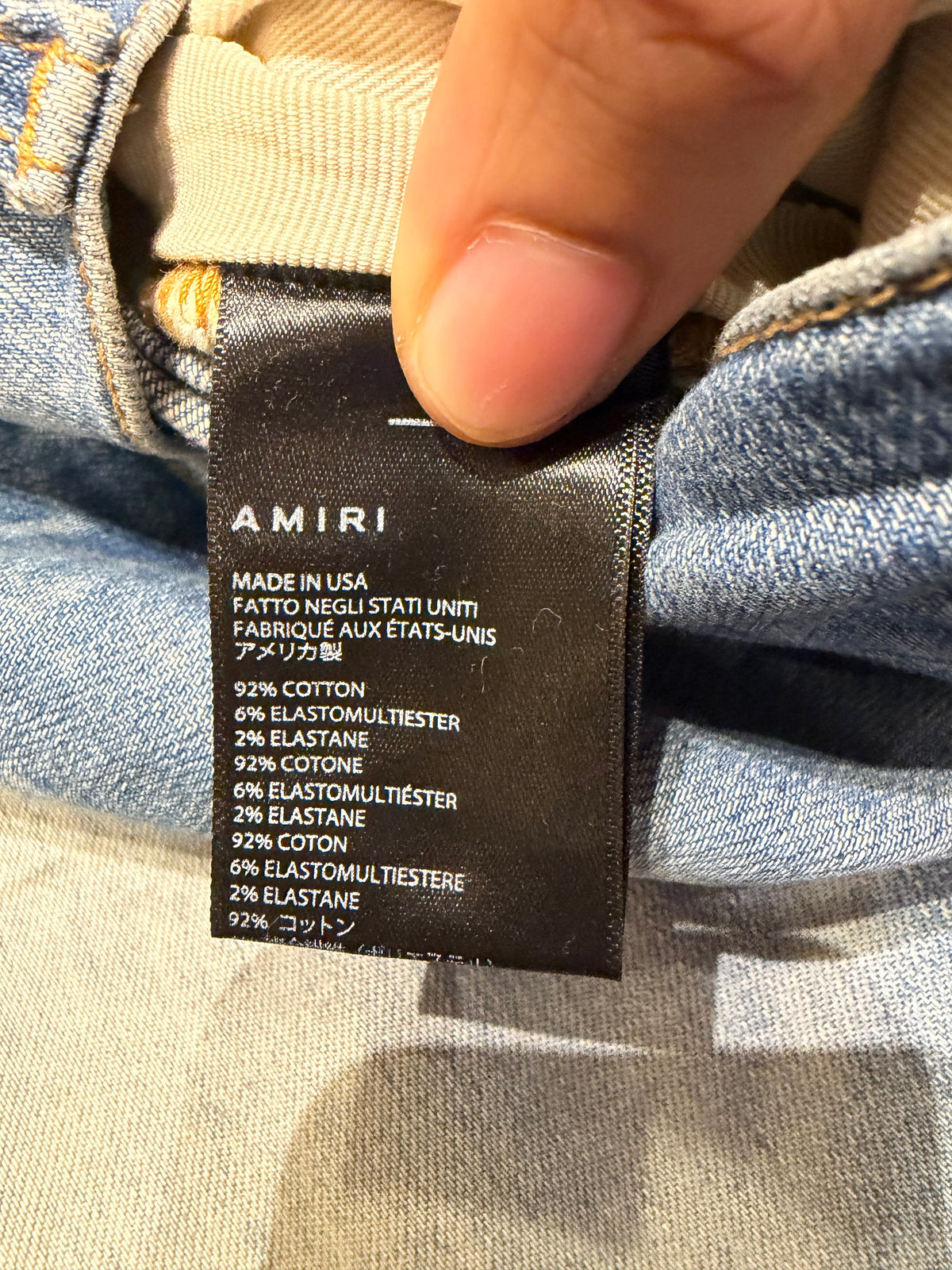 Amiri MX2 Moto Jeans - Blue Patch