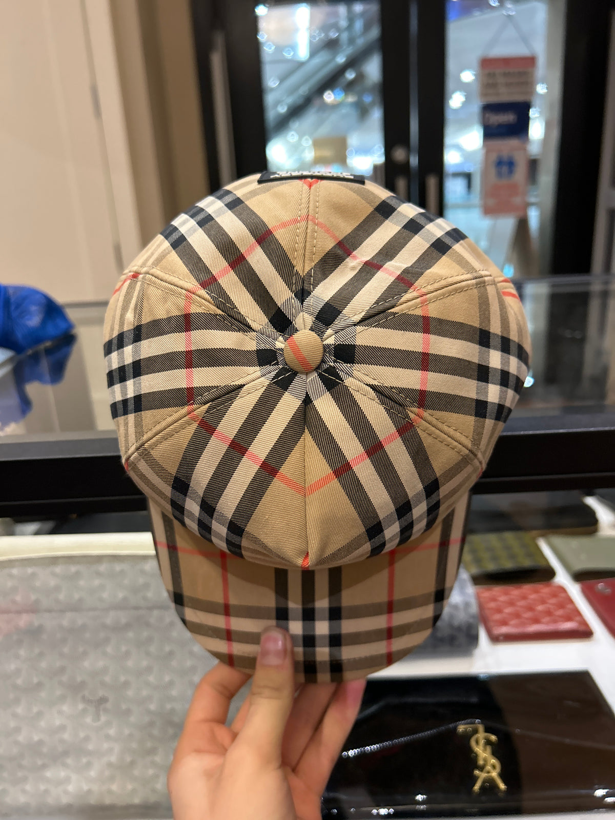 Burberry Logo Vintage Check Baseball Cap