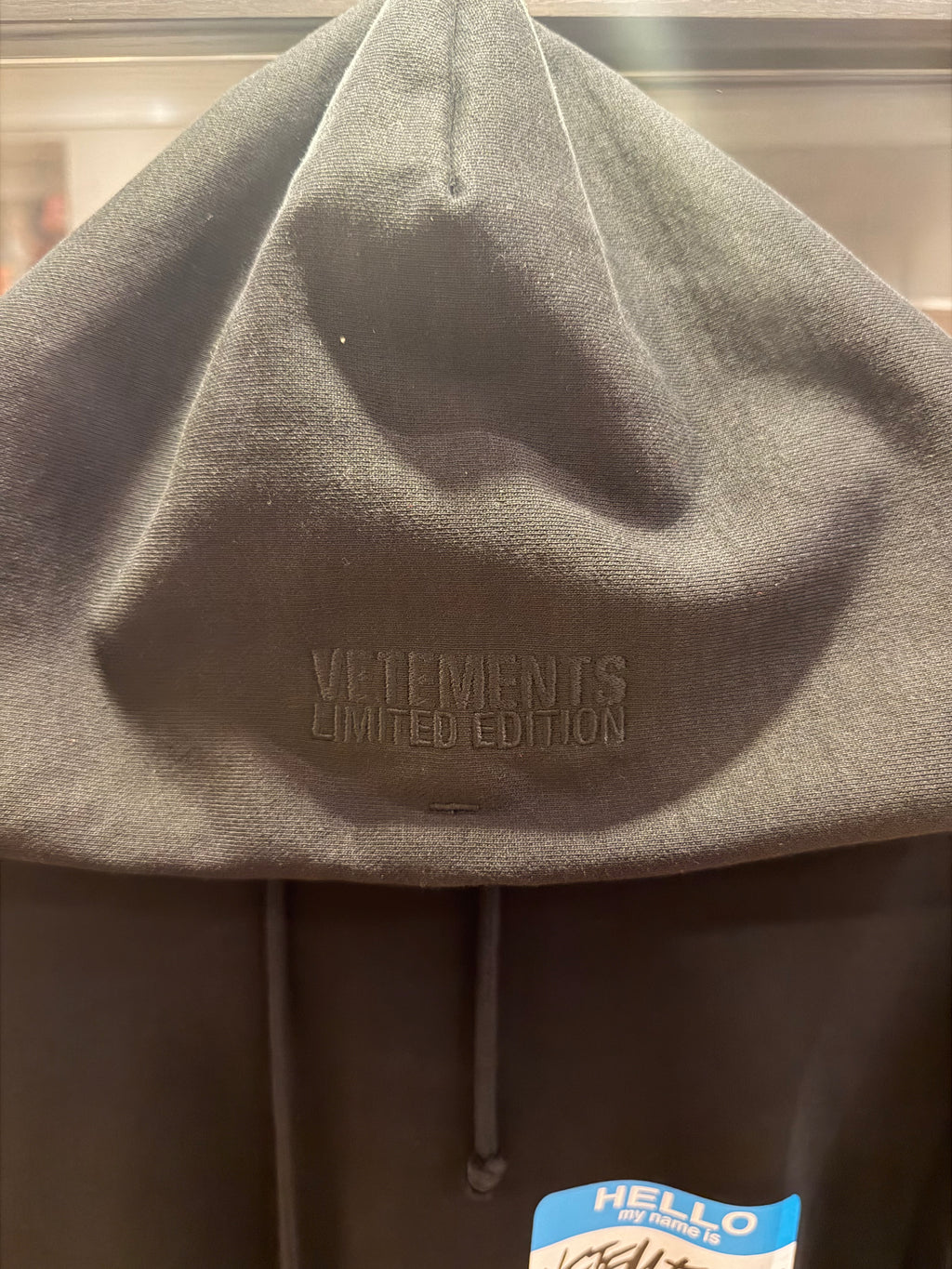 Vetements Hello My Name Is Hoodie