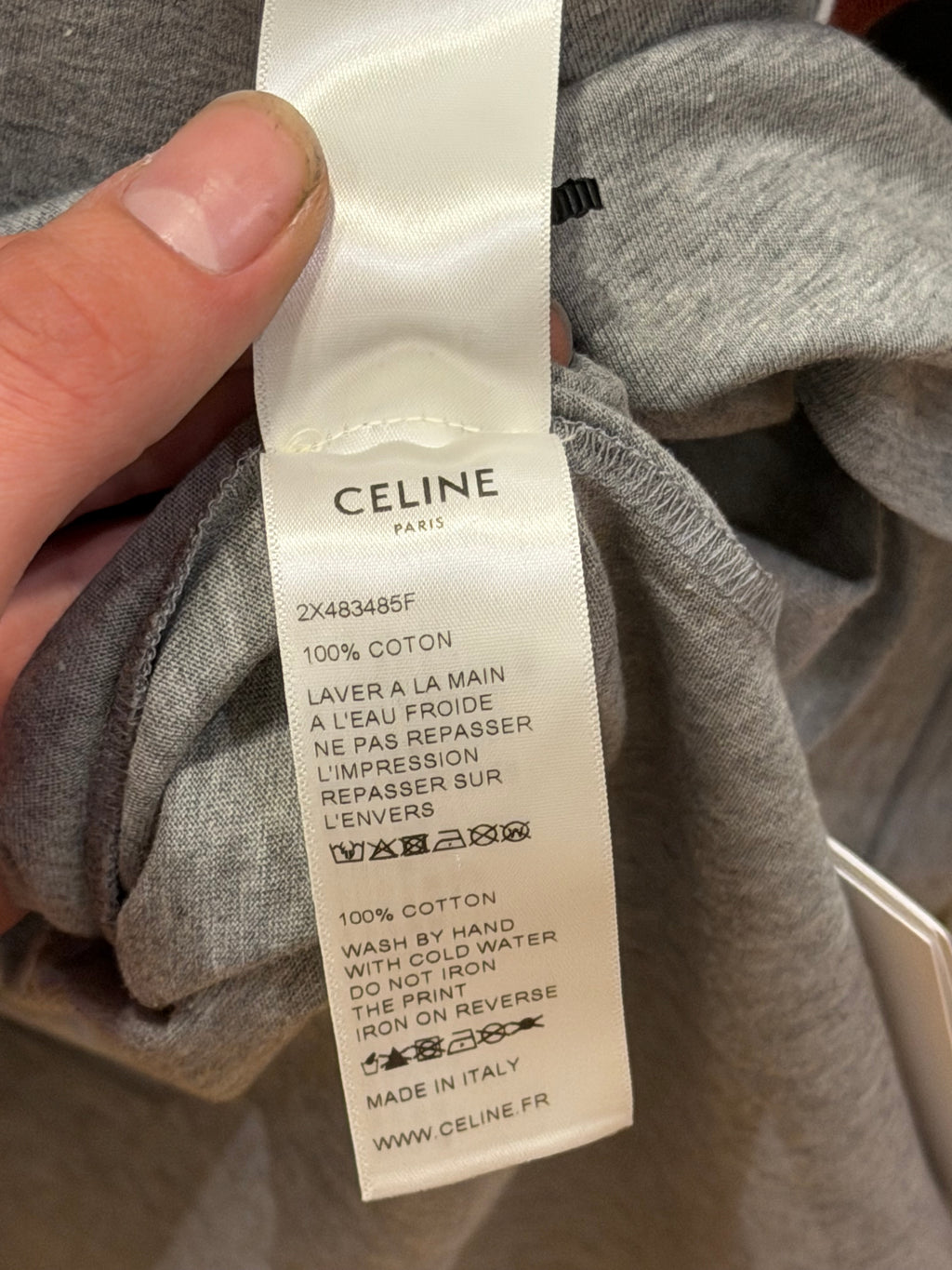 Celine Paris Tee - Grey/Red