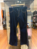 Coût De La Liberté Jimmy Studs Stretch Corduroy Flare Pants - Blue