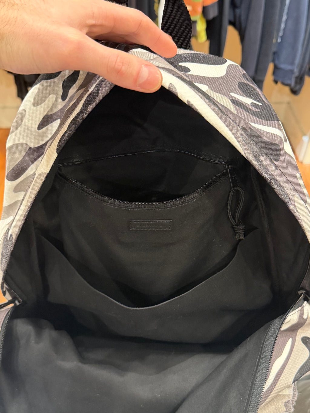 Balenciaga Nylon Snow Camo Explorer Backpack