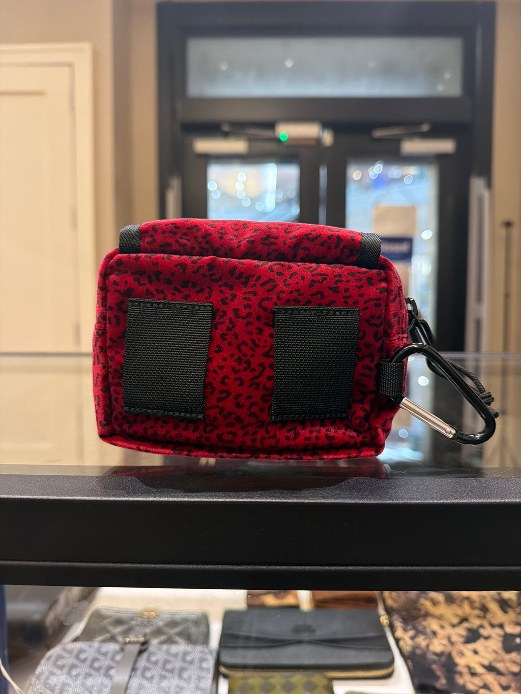 Supreme Leopard Print Belt Bag - Red