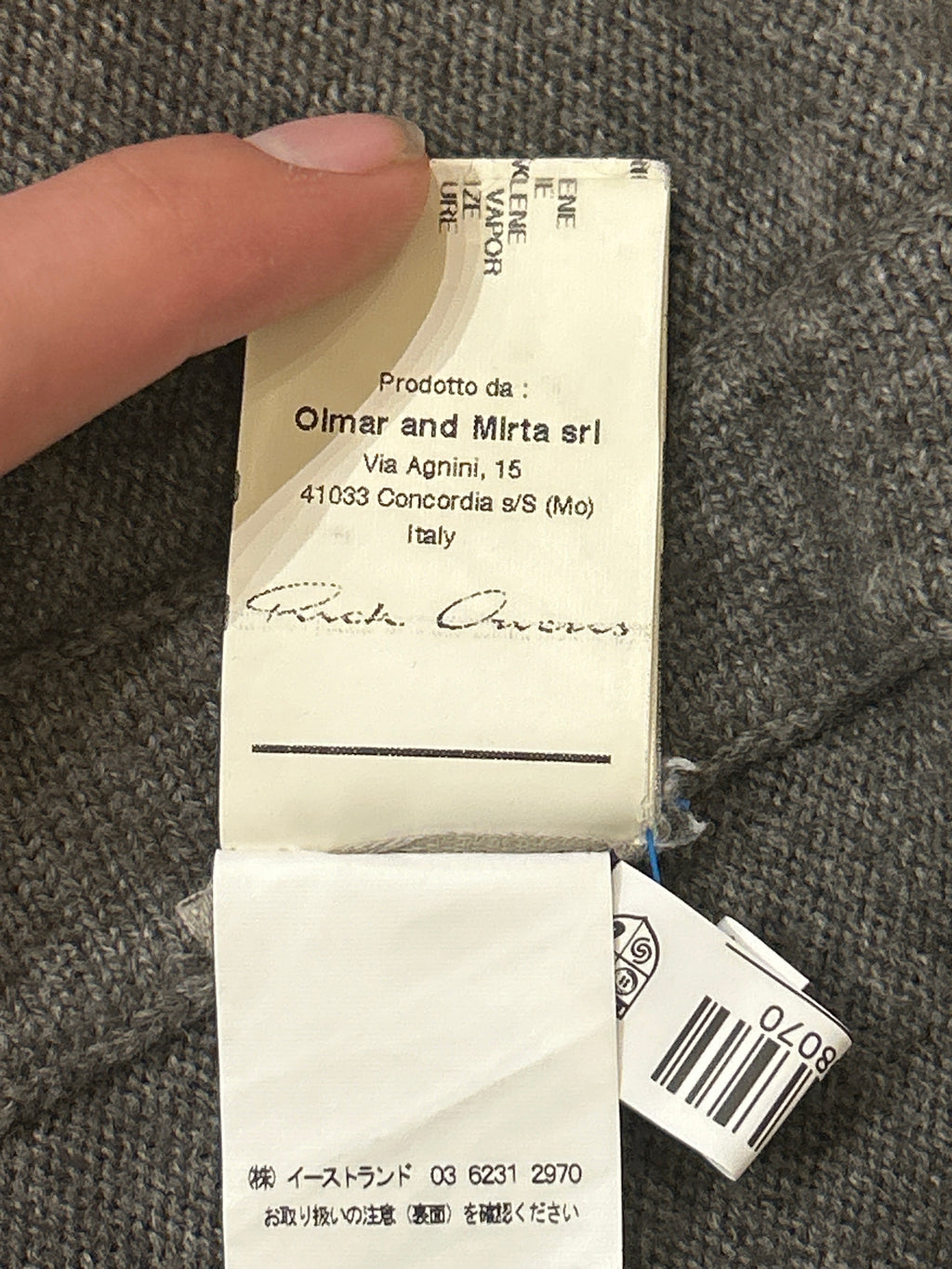 Rick Owens Mountain FW 12 Cardigan