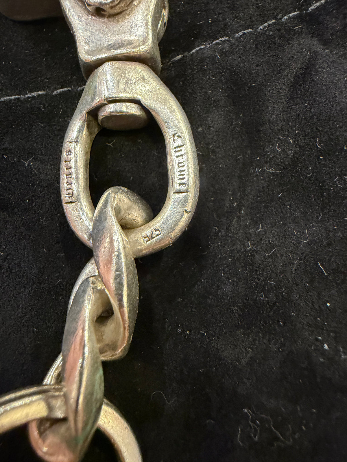 Chrome Hearts Lobster Clasp Floral Heart Keychain - Silver