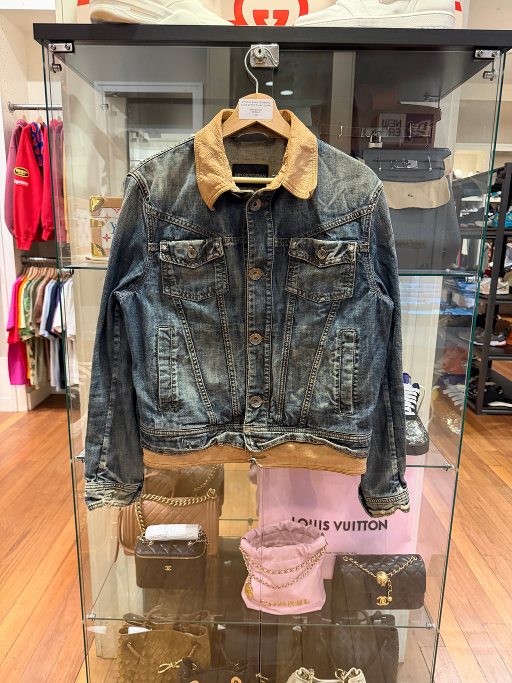 Emporio Armani Corduroy
Collar Denim Trucker Jacket