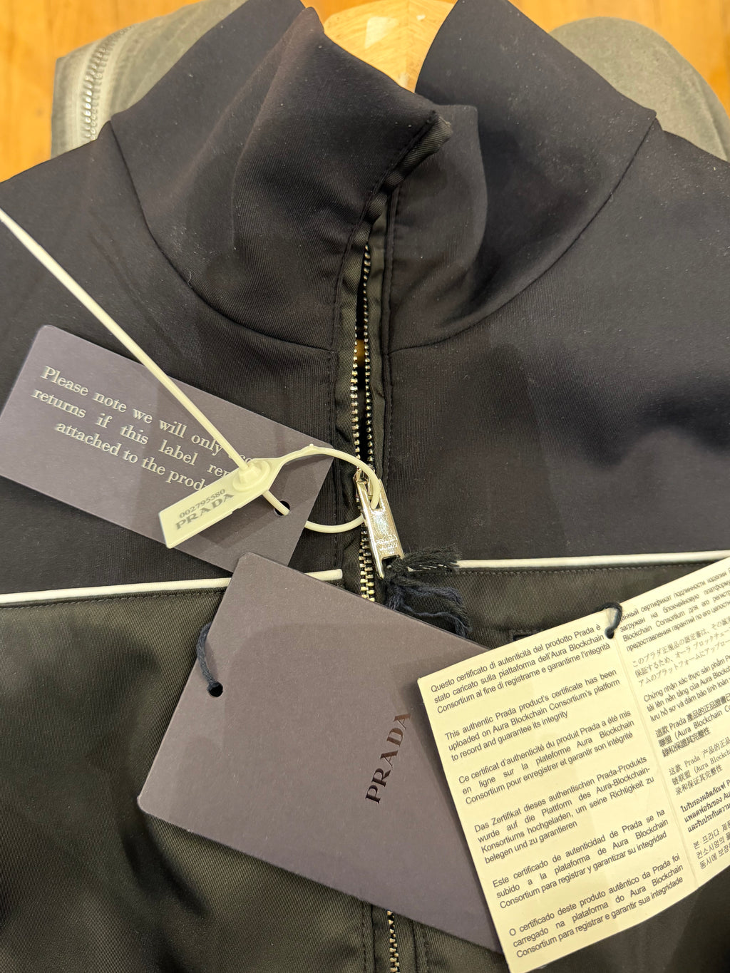 Prada Sweatshirt With Re-Nylon Details