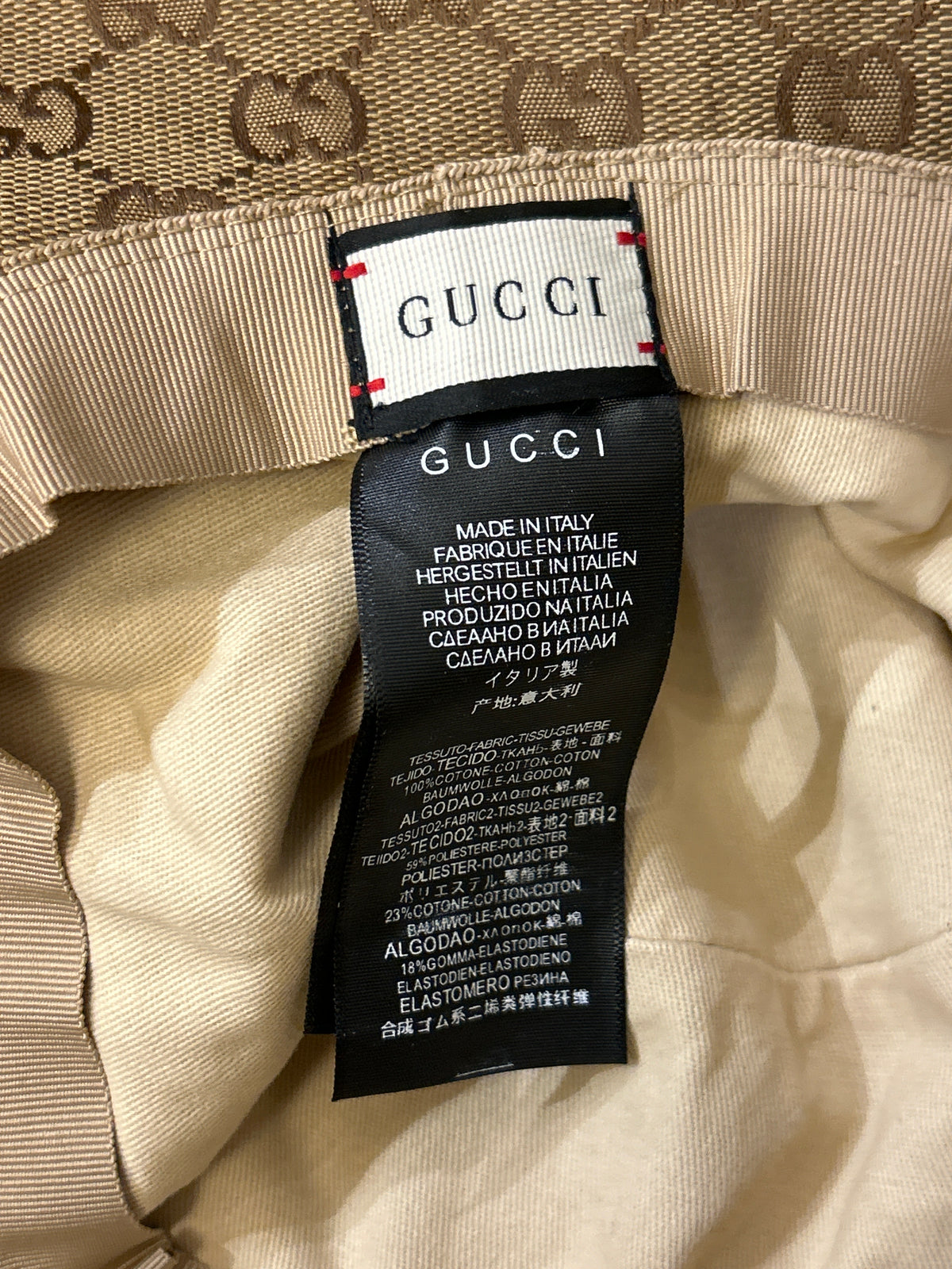 Gucci Canvas Wide Brim Bucket Hat - GG Monogram