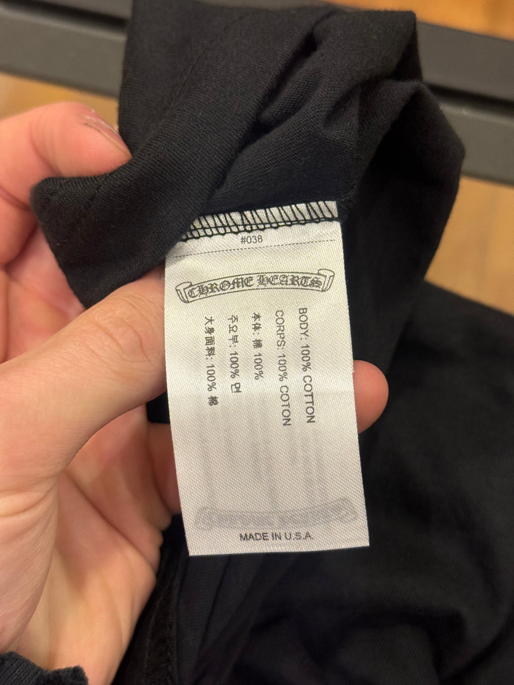 Chrome Hearts Neck Print Tee - Black