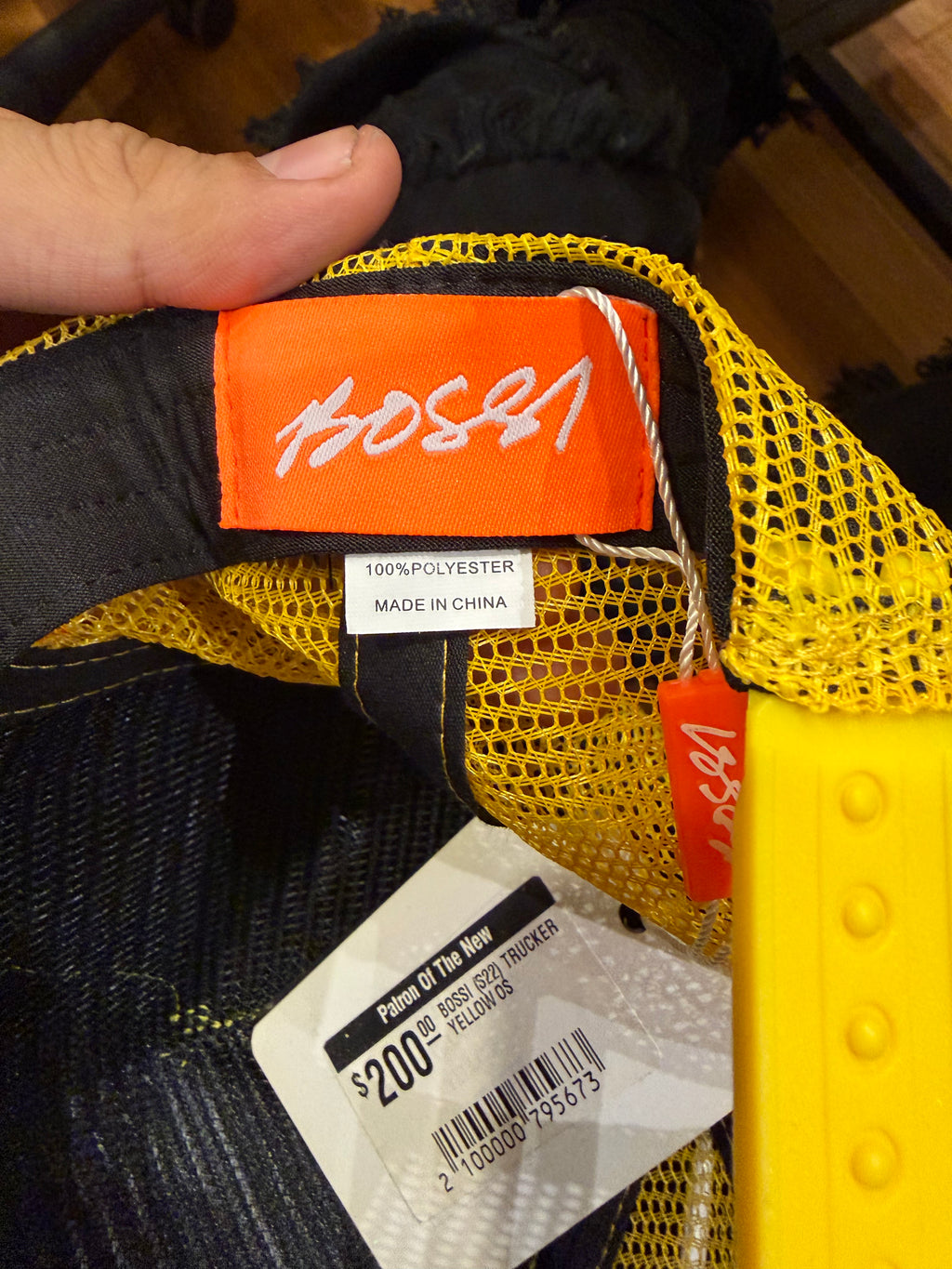 Bossi Painted Trucker Hat - Yellow