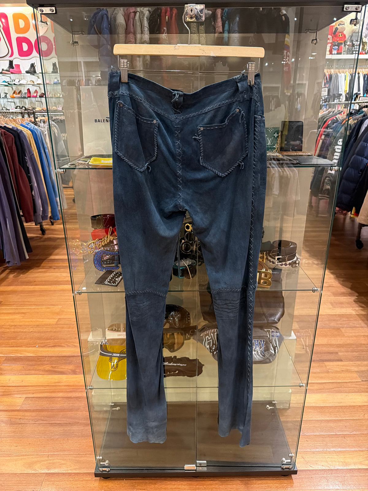 Polo Ralph Lauren Lace Up Flared Suede Pants