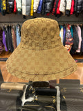 Gucci Canvas Wide Brim Bucket Hat - GG Monogram