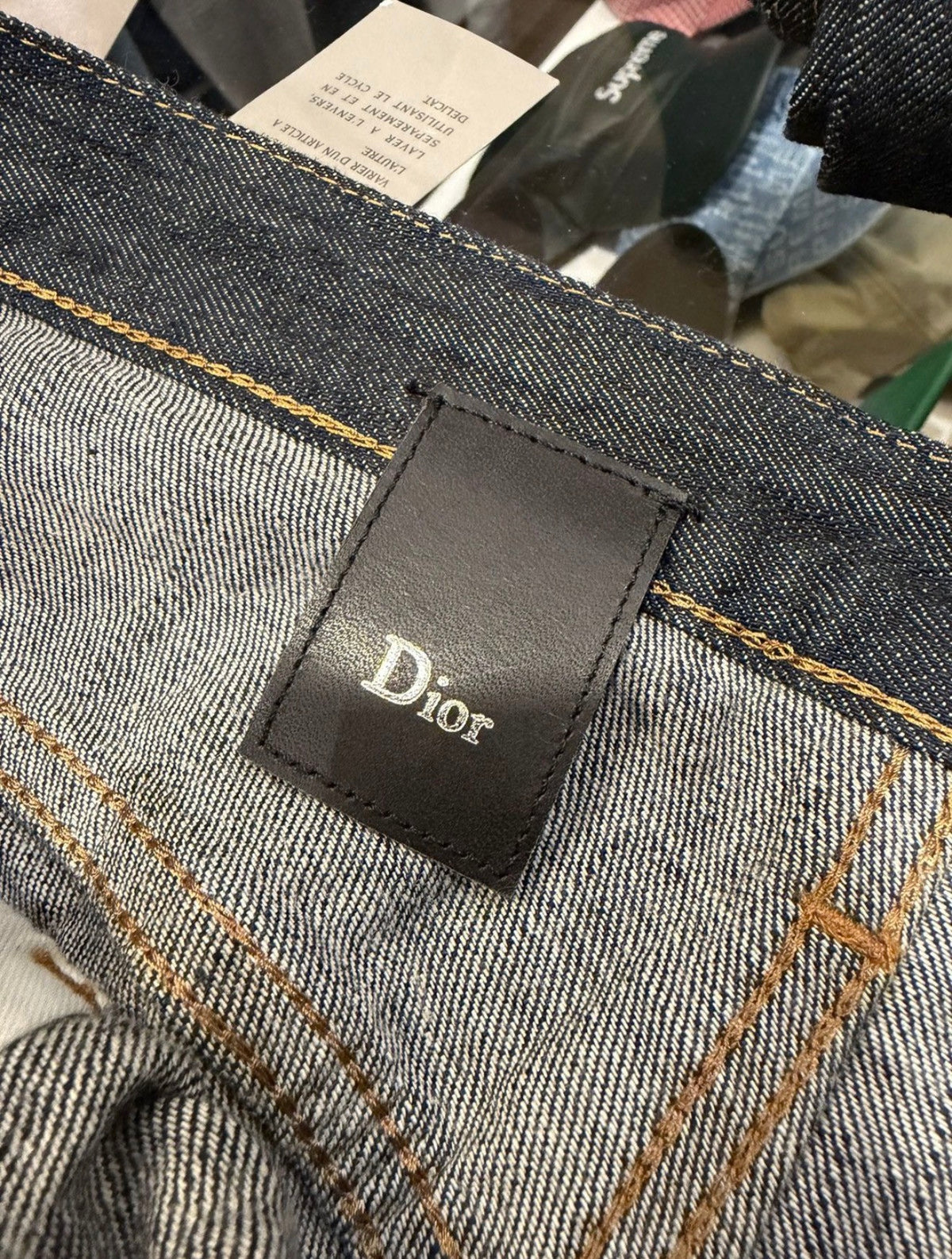 Dior Homme AW11 ‘19cm Pouring Rain’ Raw Denim Jeans - Bleu Marine