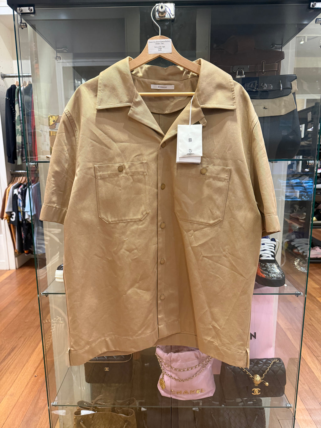 Givenchy Short Sleeve Button
Down - Tan