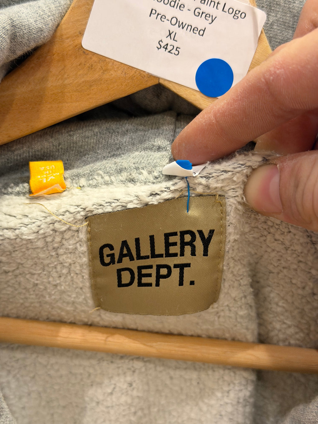 Gallery Dept. Paint Logo Hoodie - Grey
