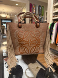 Loewe Tassel Fringe Cord Anagram Tote Leather