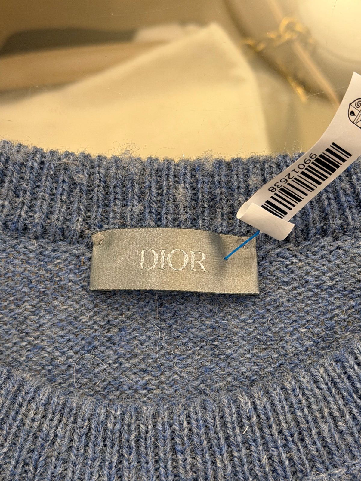 Dior Logo Wool Knit Sweater - Blue