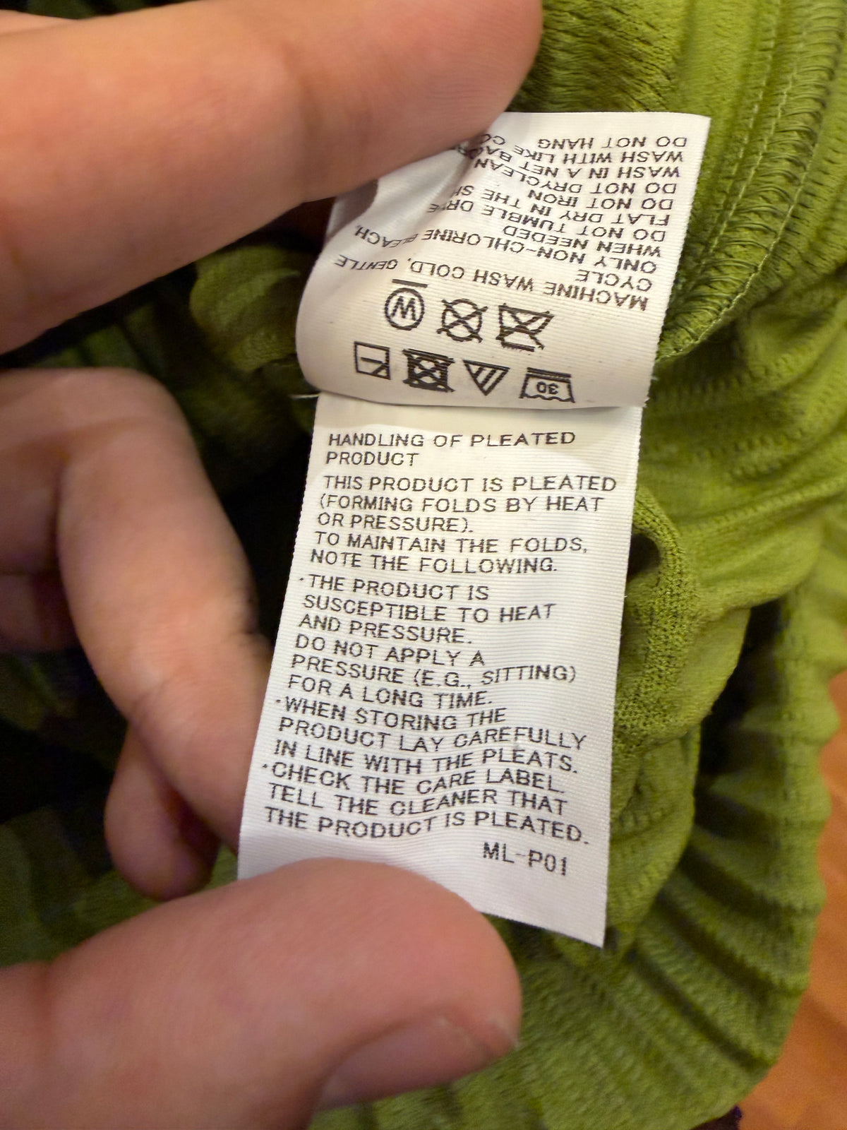 Issey Miyake Pleated Hoodie -
Green