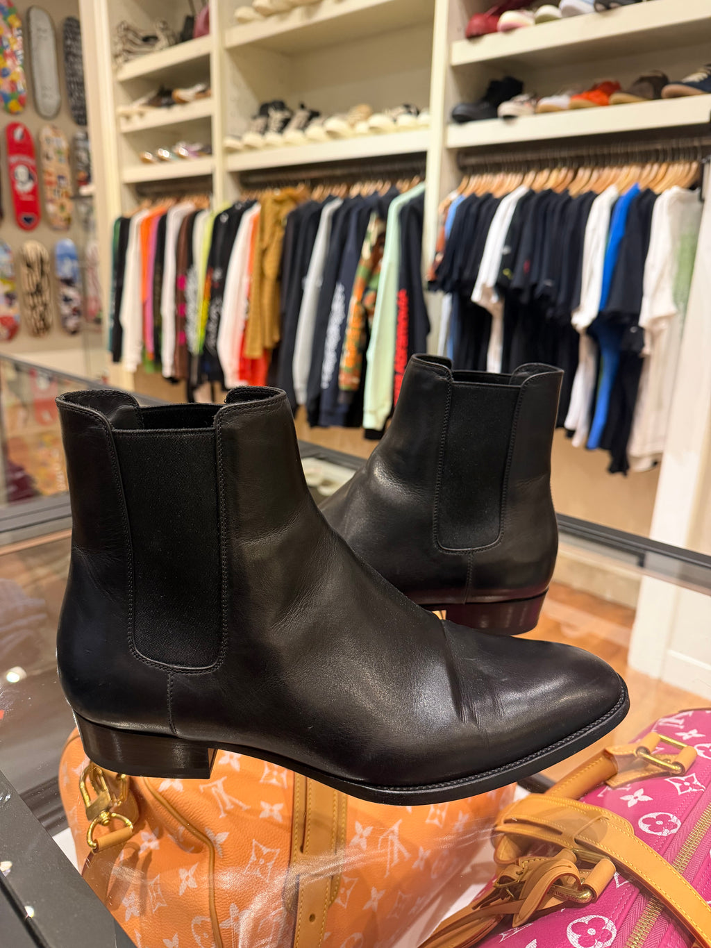 Saint Laurent Wyatt Chelsea Leather Boot