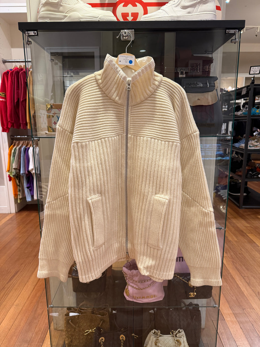 Sacai Full Zip Knit Wool Sweater