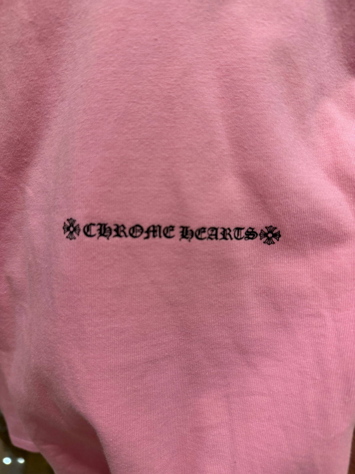 Chrome Hearts x Matty Boy Pink Flame Long Sleeve Crop Top
