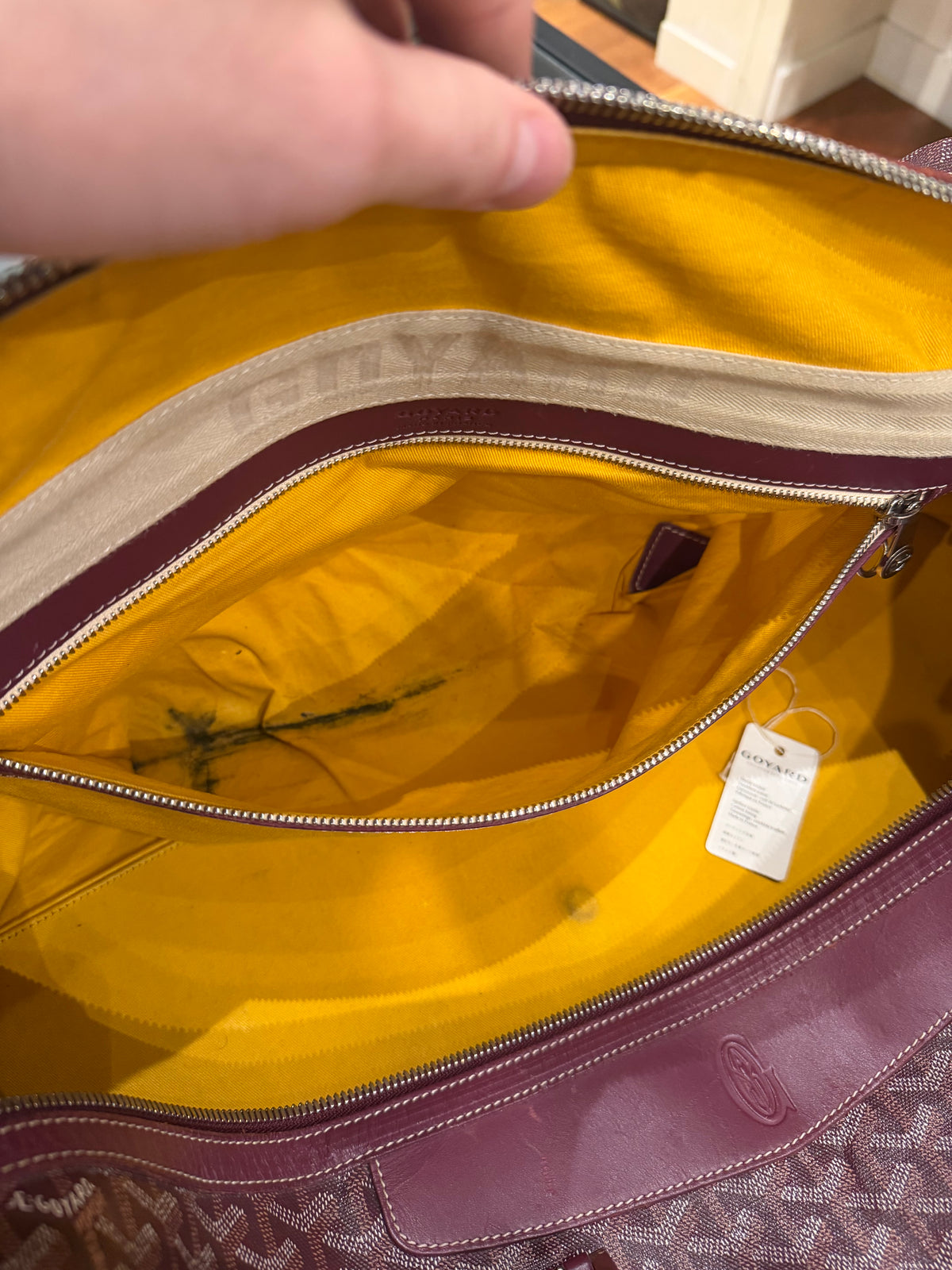 Goyard Boeing 55 Burgundy Duffle Bag