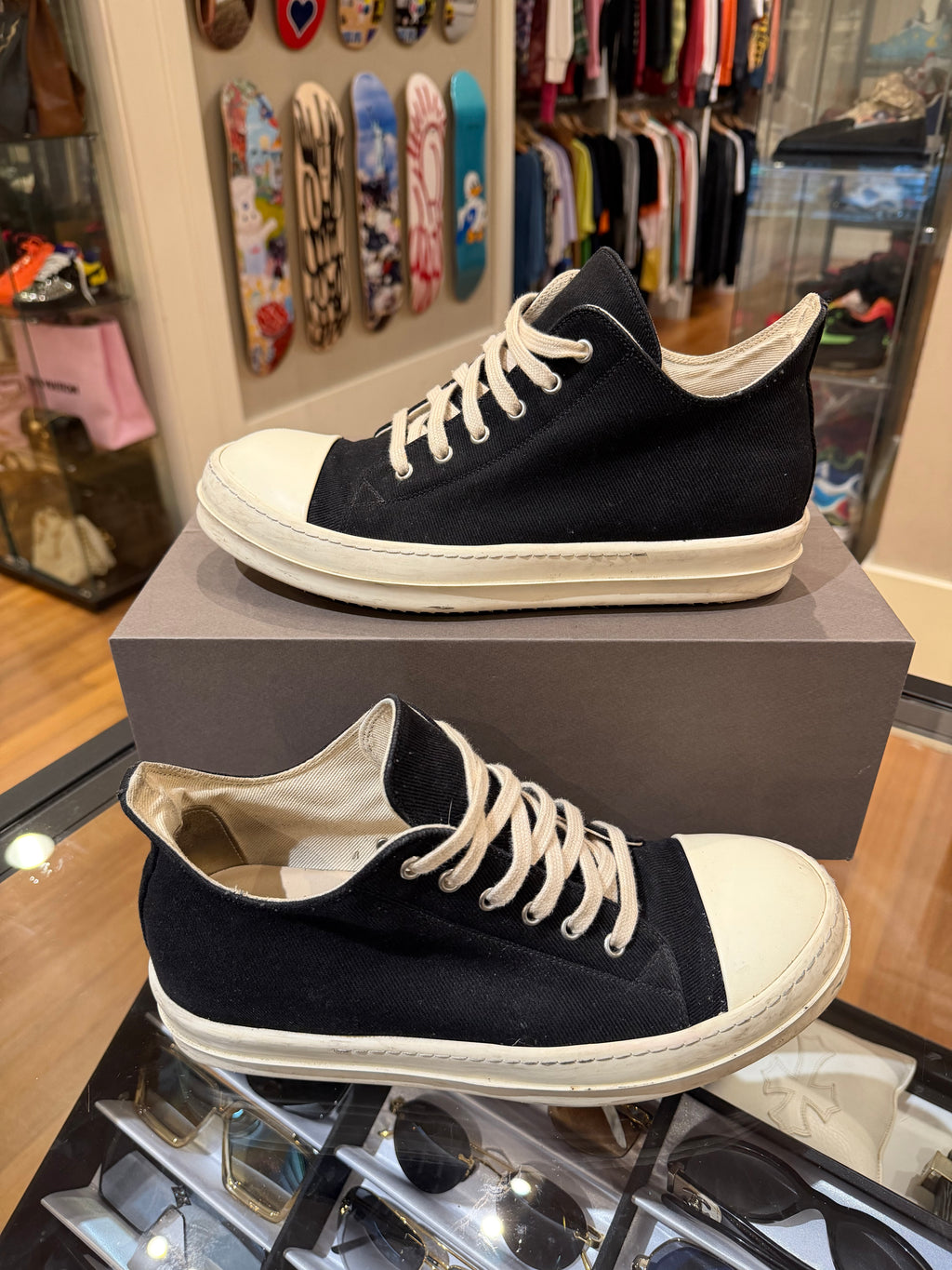 Rick Owens Ramone Low - Canvas Black