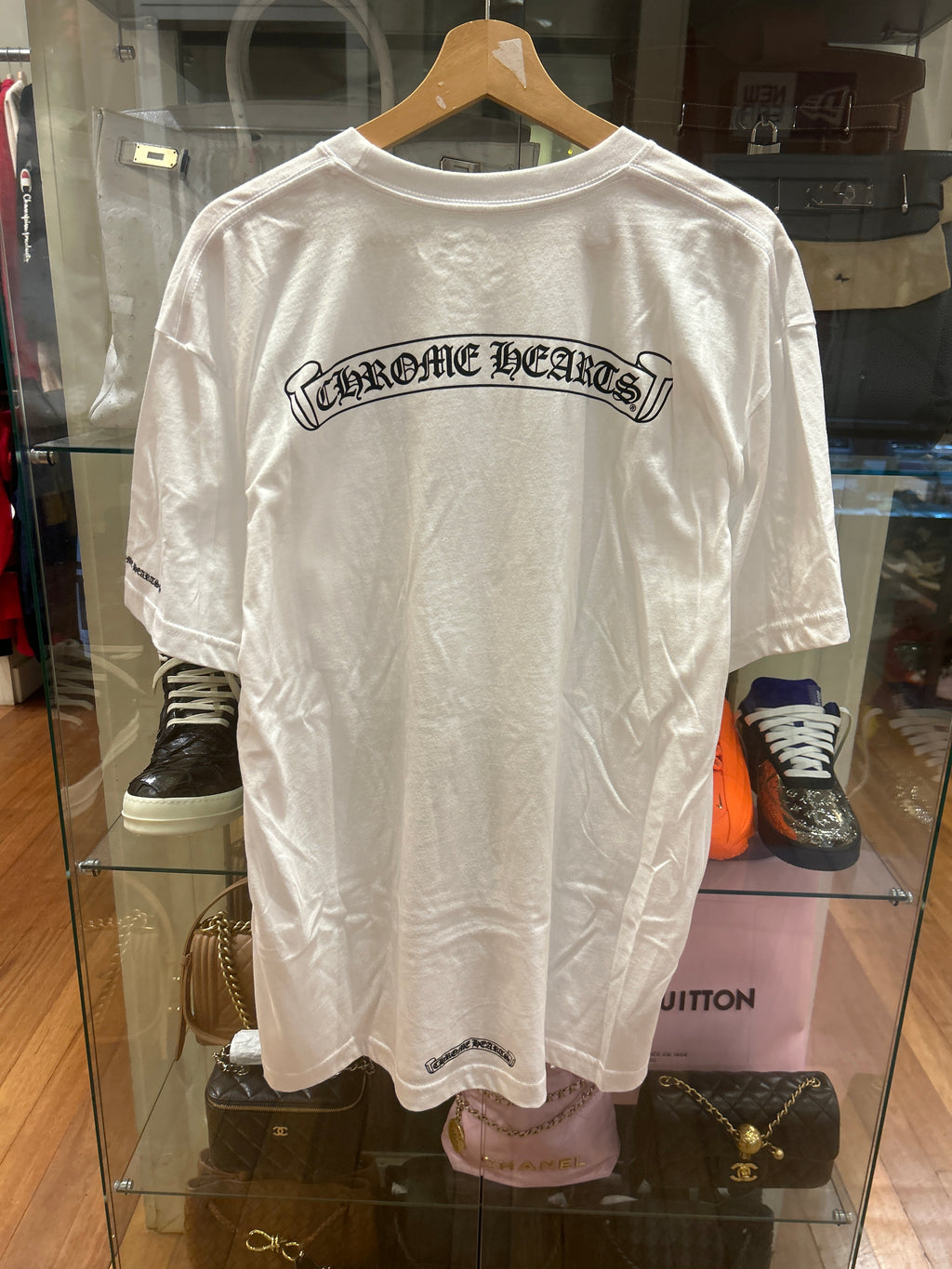 Chrome Hearts Scroll Logo Pocket Tee - White