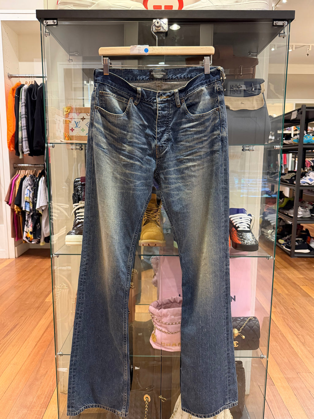 Balenciaga Flared Denim Jeans - Blue