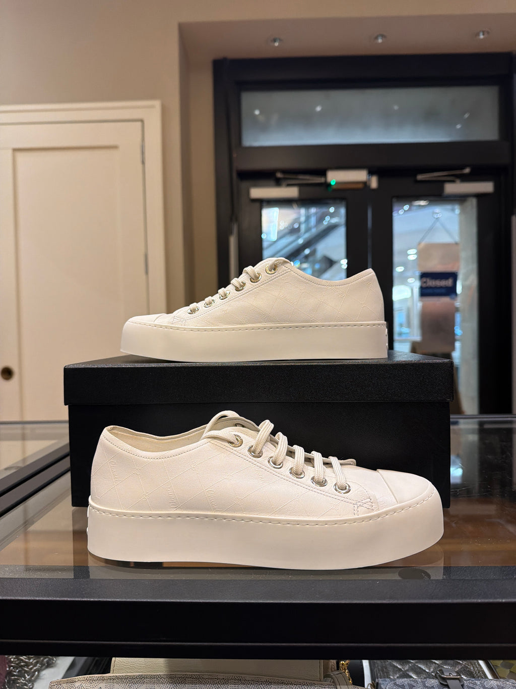 Chanel Interlocking CC Logo Sneakers - White