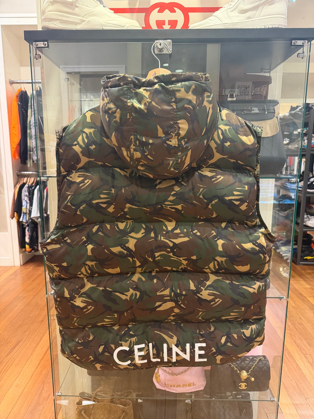 Celine Camouflage Puffer Jacket