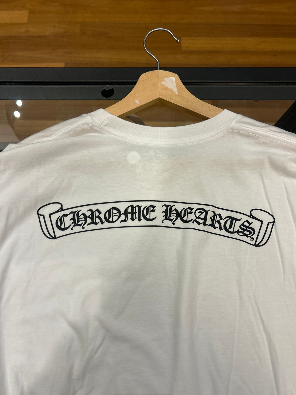 Chrome Hearts Scroll Logo Pocket Tee - White