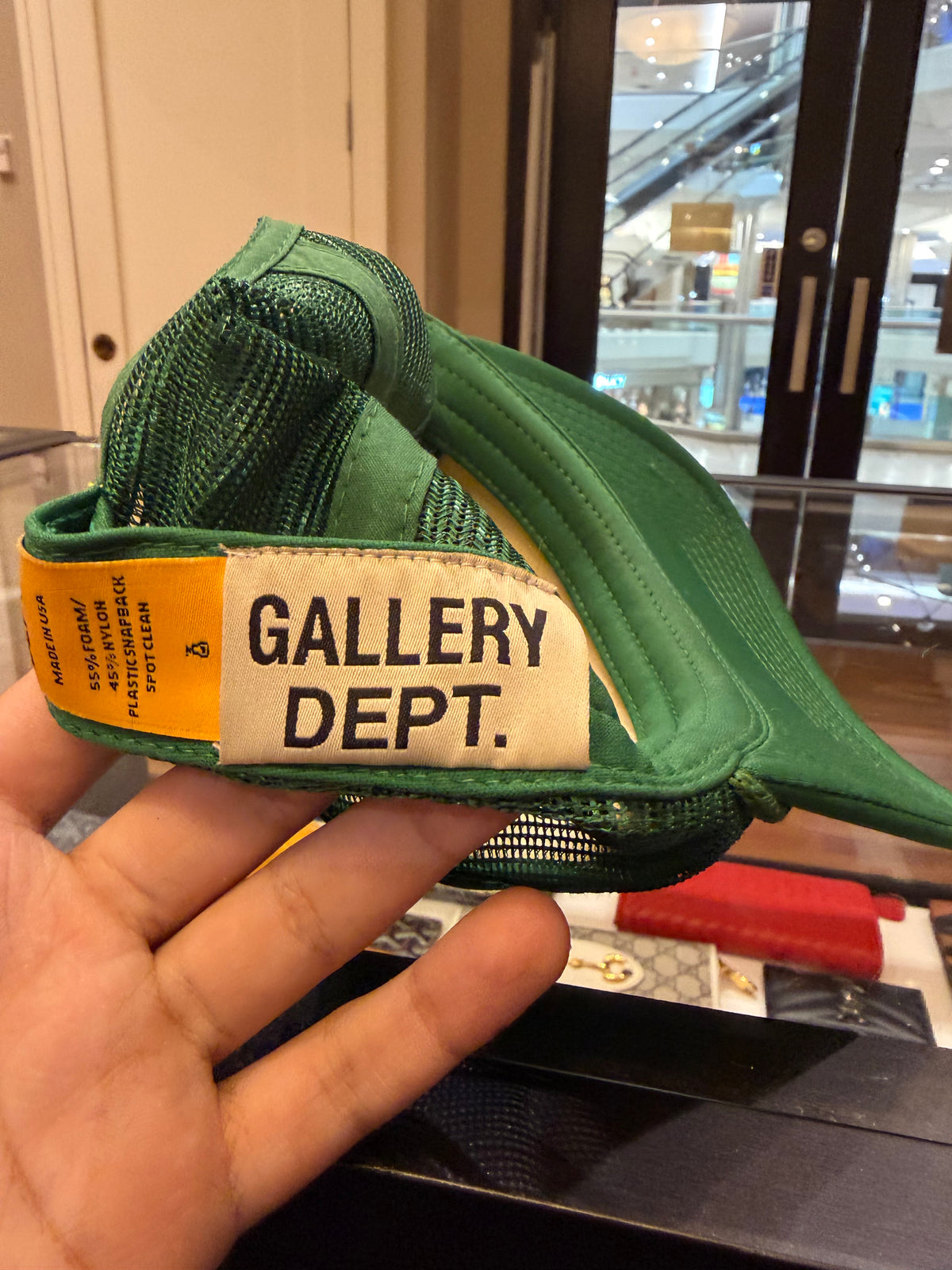 Gallery Dept. “Dept.” Trucker Hat - Green/Yellow
