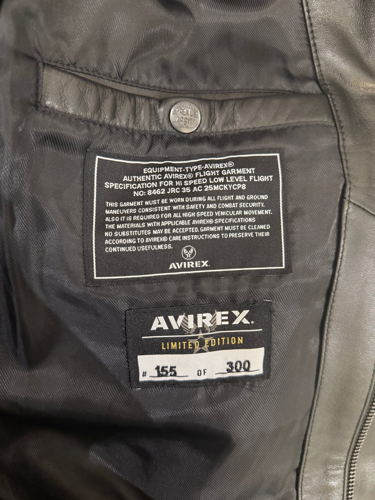 Avirex ‘Brooklyn’ USA Leather Jacket - Black
