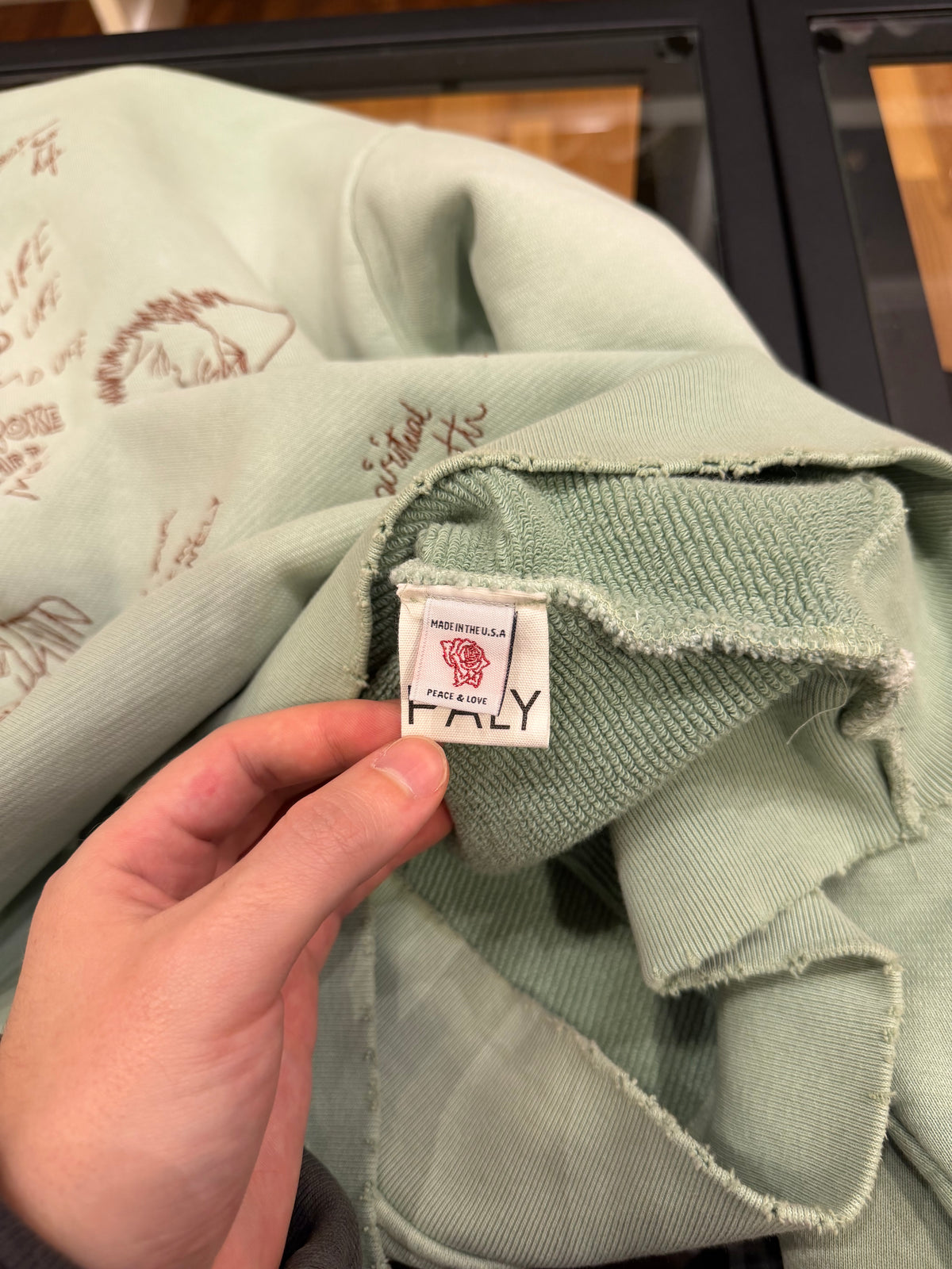 Paly Hollywood SS24 Embroidered Crewneck - Mint