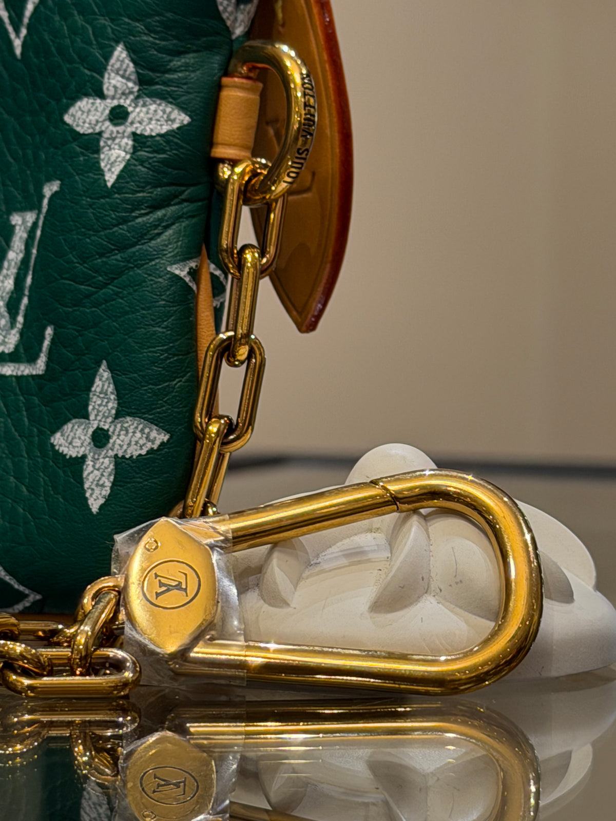 Louis Vuitton Calfskin Monogram Speedy 9 Bandouliére Pochette - Green