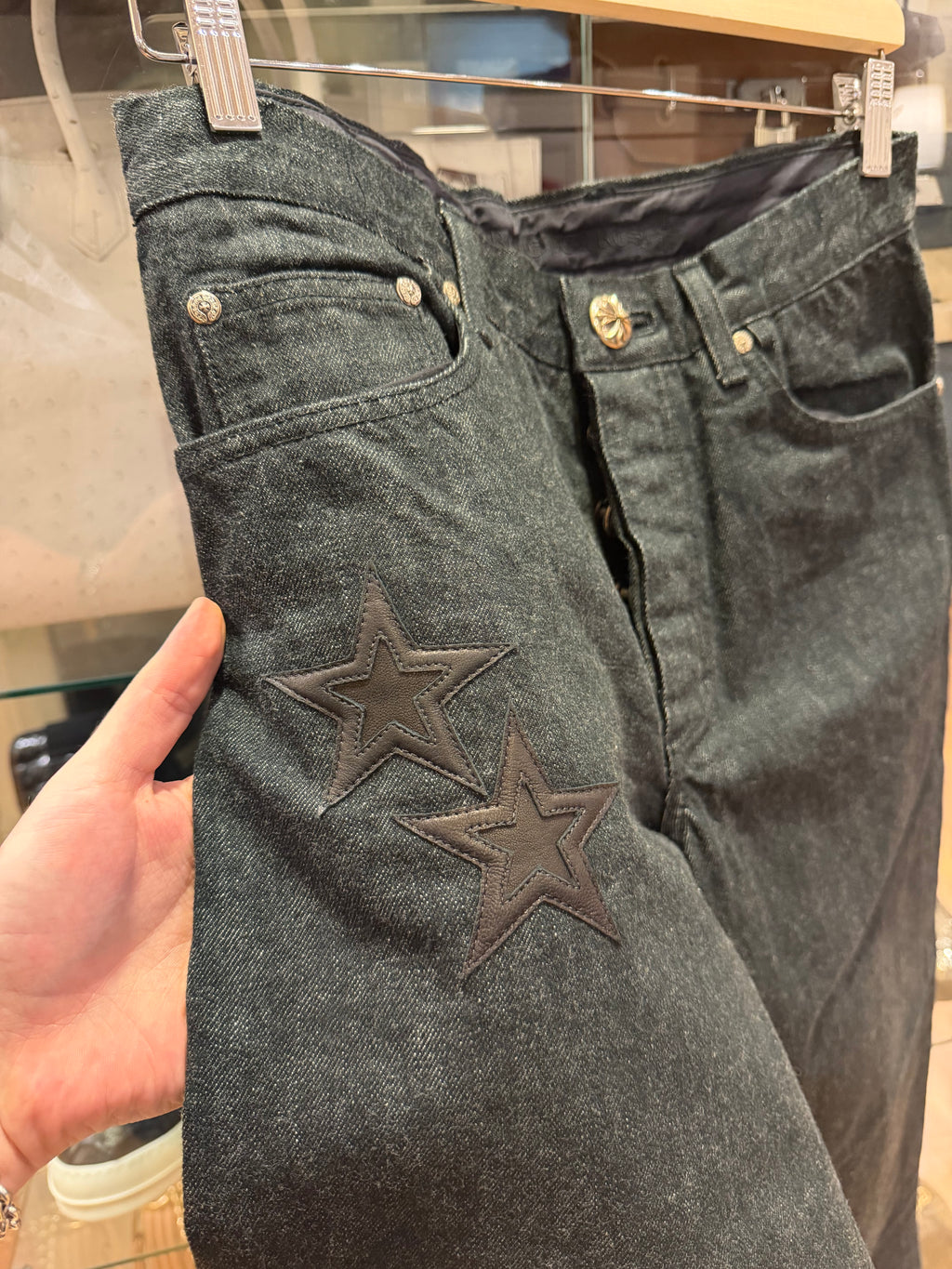 Chrome Hearts ‘Second Chances’ Star Patch Denim Jeans