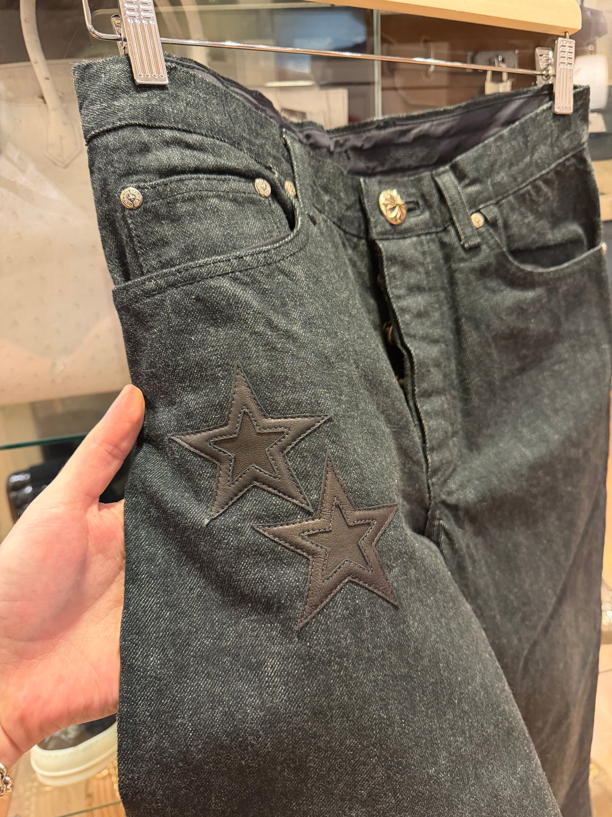 Chrome Hearts ‘Second Chances’ Star Patch Denim Jeans