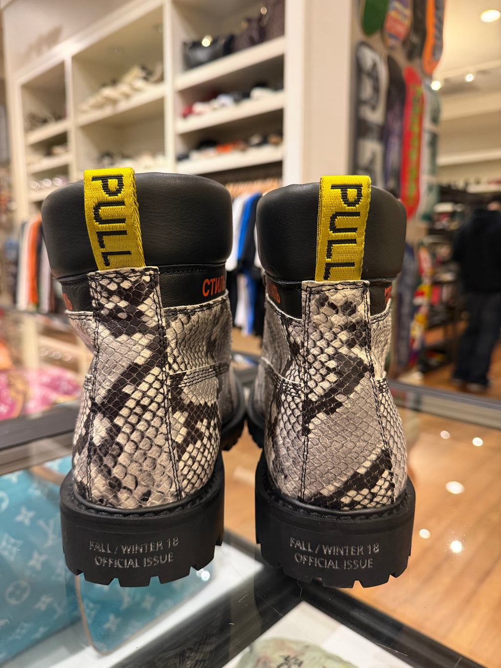 Heron Preston Snakeskin 6” Boot