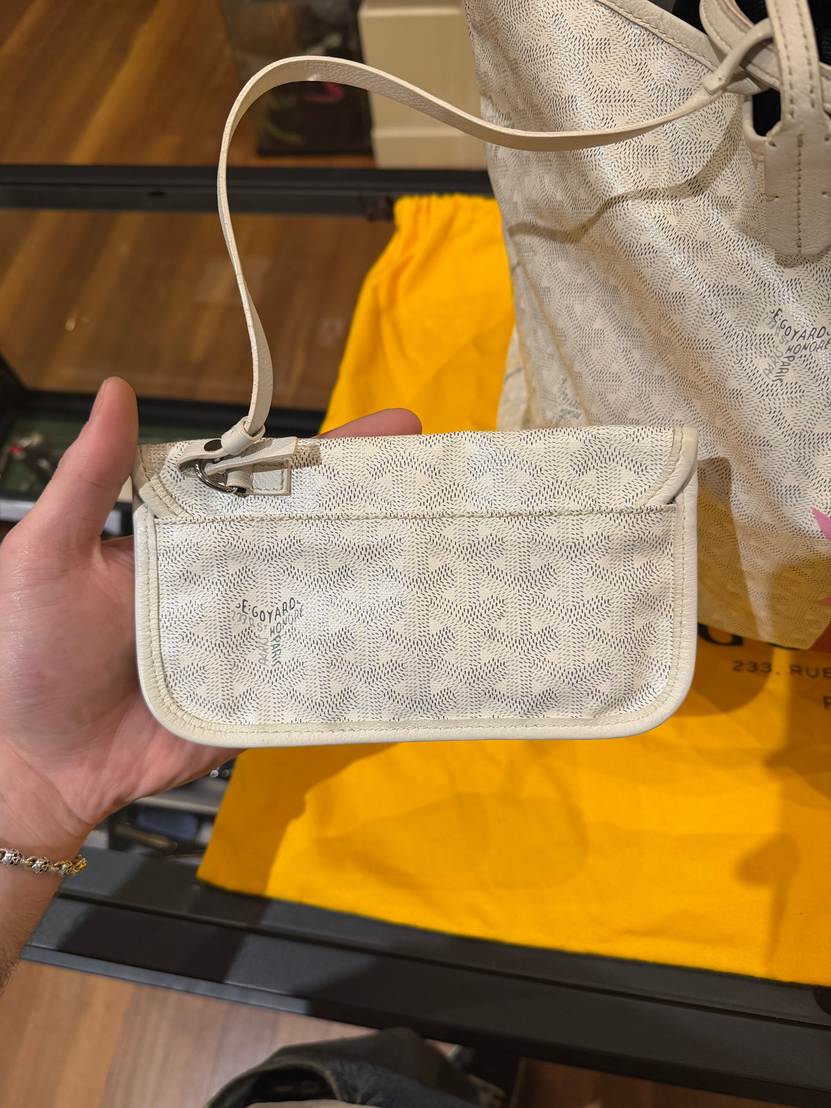 Goyard Saint Louis PM Tote Bag White