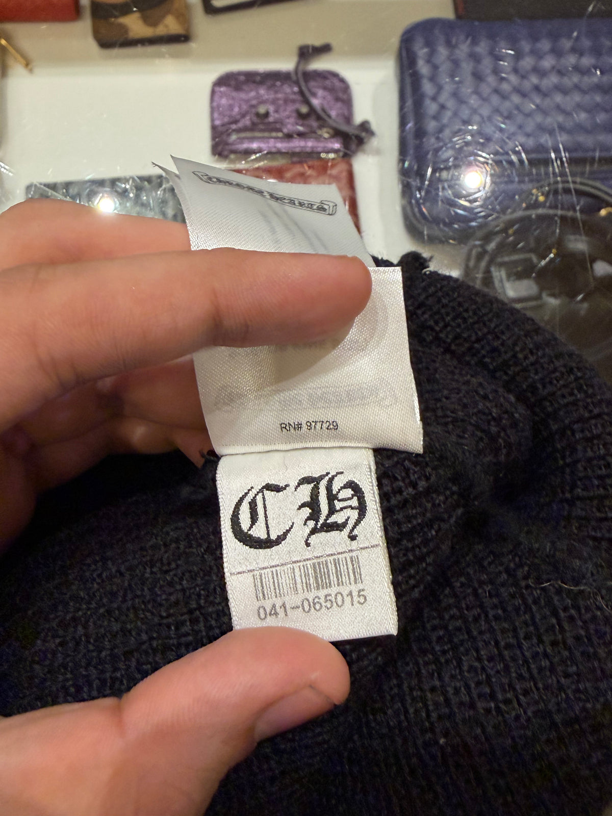 Chrome Hearts Horseshoe Logo Beanie - Black/White