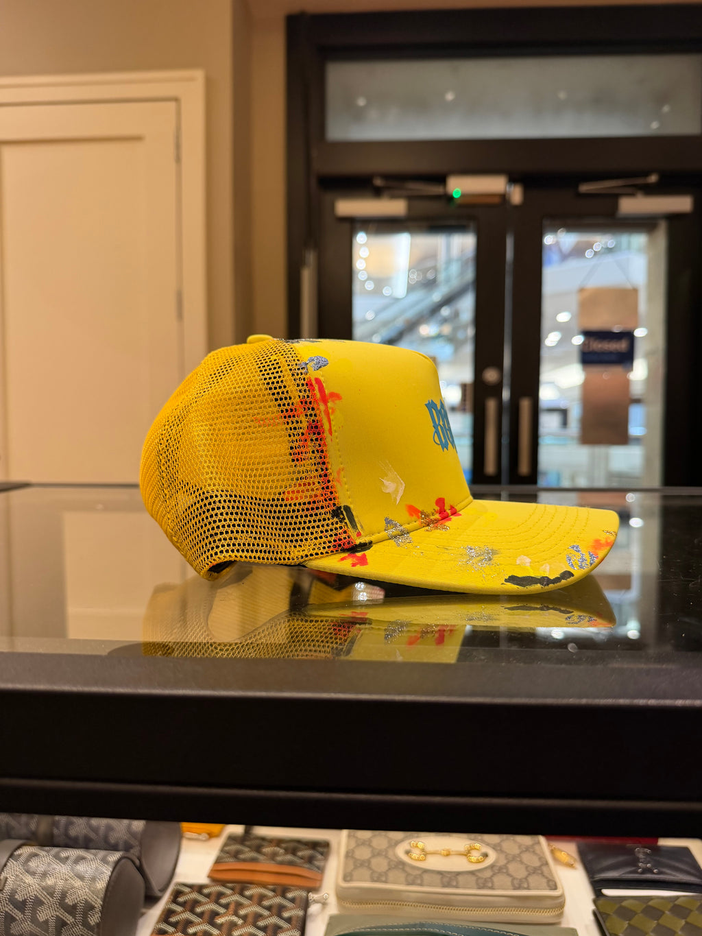 Bossi Painted Trucker Hat - Yellow