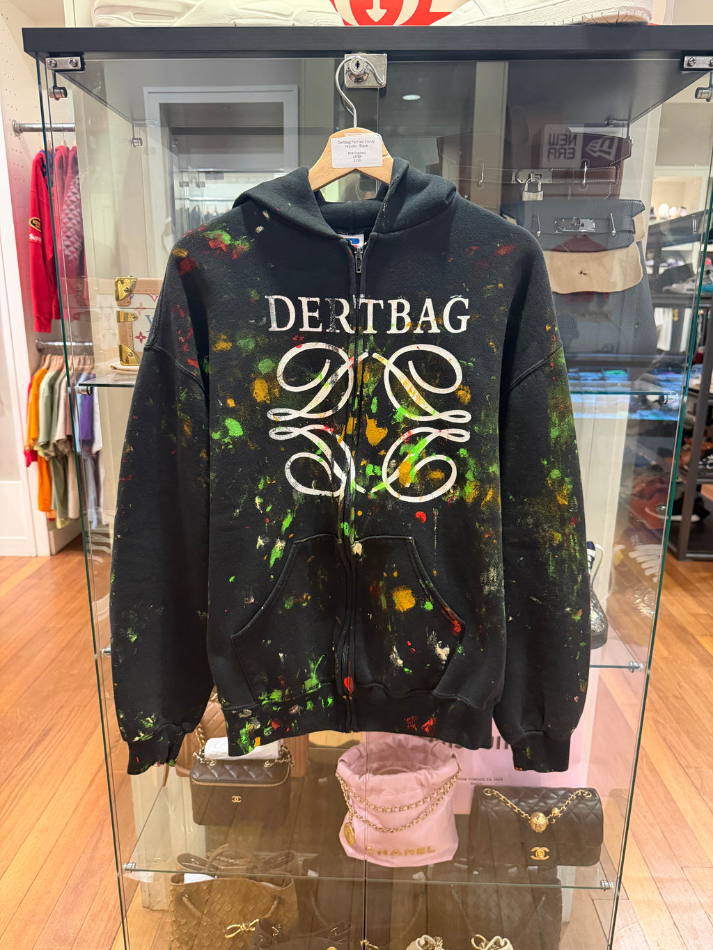 Dertbag Painted Zip Up Hoodie - Black
