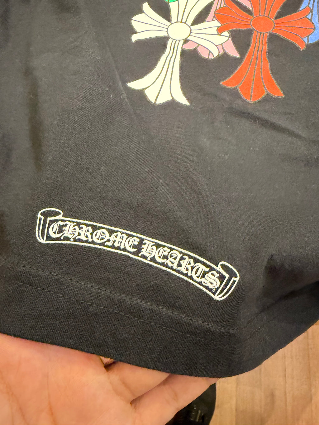 Chrome Hearts Multicolor Cross LS - Black