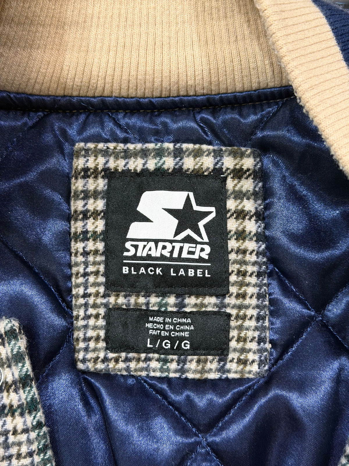 Yankees Starter UO Exclusive Blocked Varsity Jacket - Houndstooth