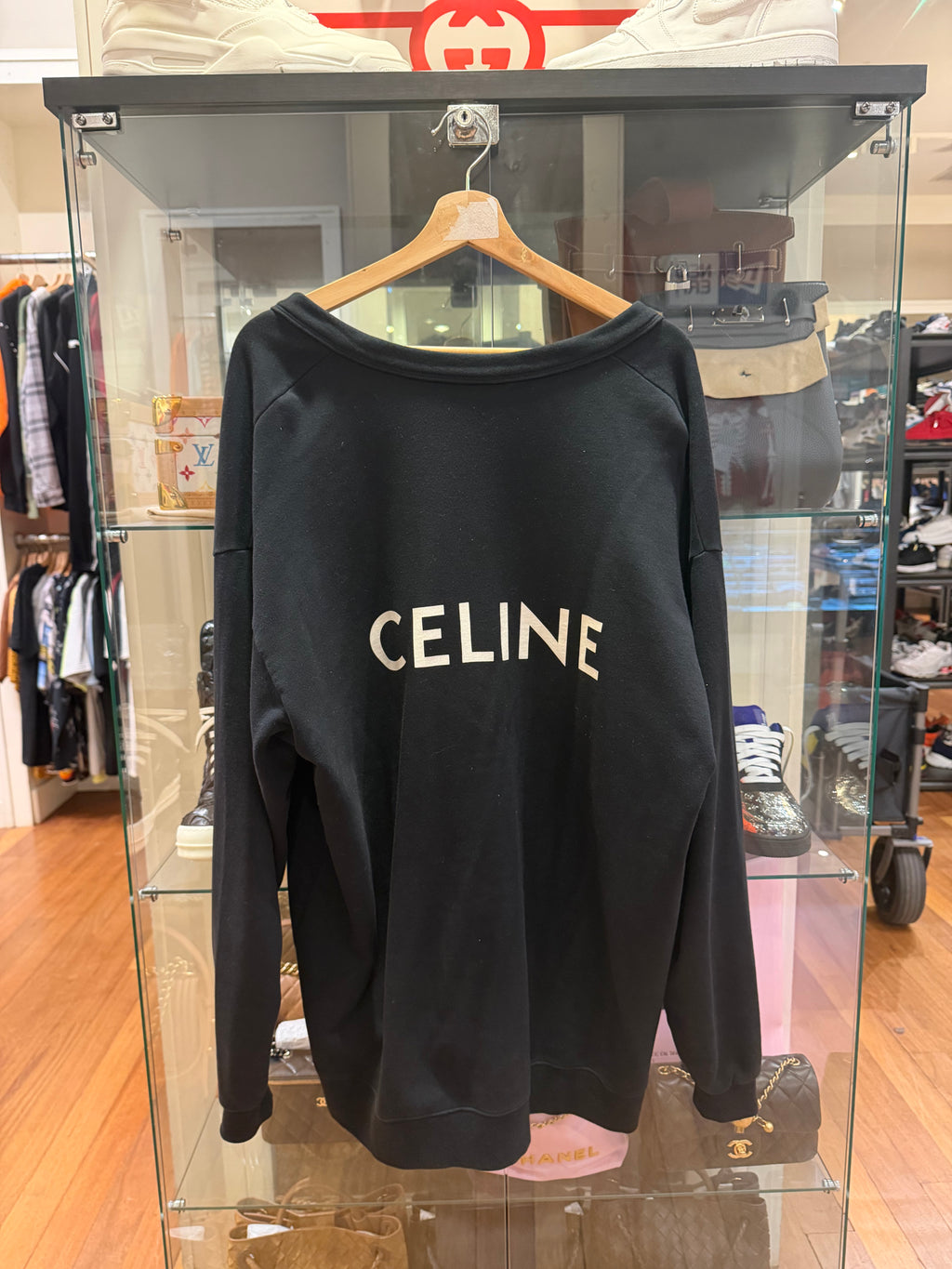 Celine Logo Button Down
Cardigan - Black
