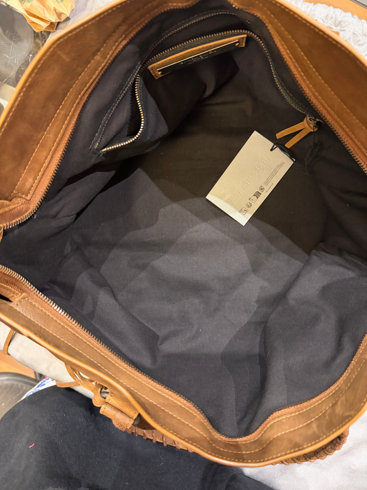 Balenciaga Large Le City Bag  - Brown Caramel Goat Leather
