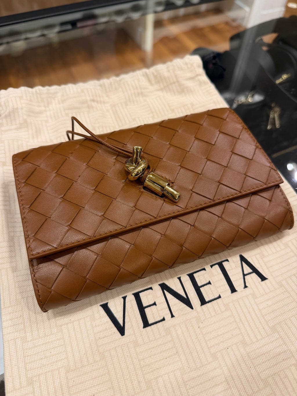 Bottega Veneta Andiamo Leather Shoulder Bag