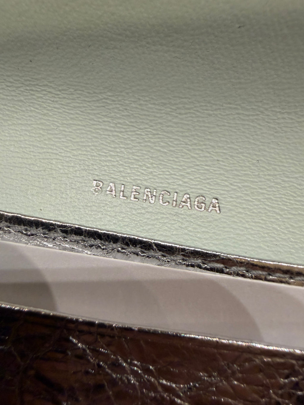 Balenciaga Token Card Holder - Almond Green