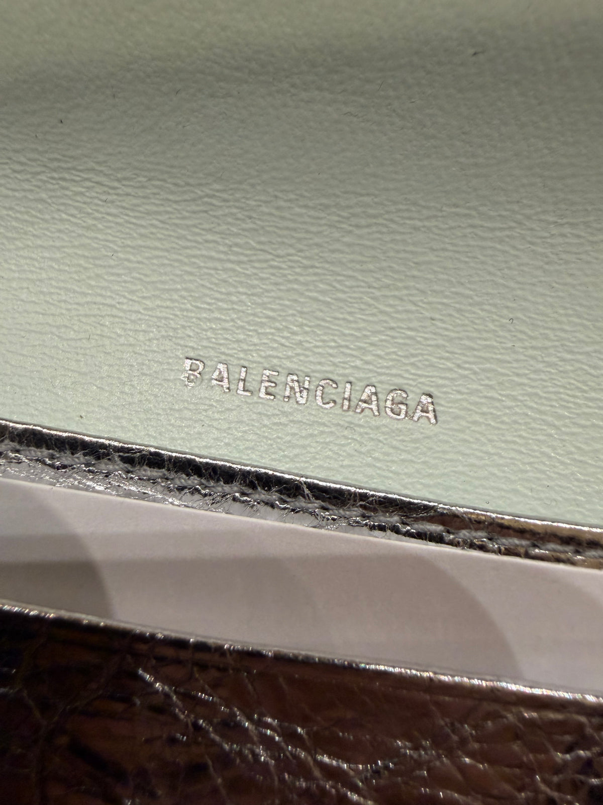 Balenciaga Token Card Holder - Almond Green